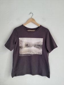 Kappahl M 38 t-shirt print nature bawełna 