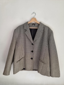 Marynarka edinburgh L  / XL pepitka wełniana wełna z jedwabiem vintage retro 