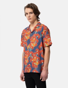 Nudie Jeans Arvid Flowers Shirt Multi koszula M lyocell  koszula 