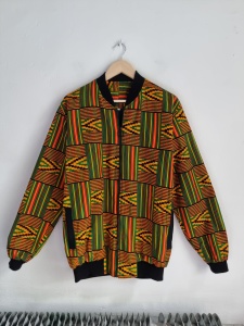 Afrykańska kurtka bomberka XXL kolorowa rasta african 