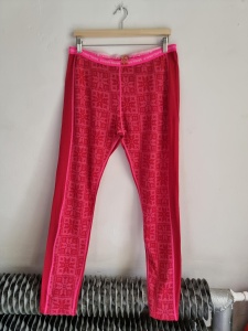 Kari Traa merino XL getry legginsy różowe wełna merynos 