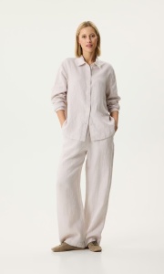 Cubus beżowa lniana koszula M len 38 