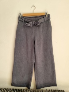 Iben szare spodnie M 38 szerokie nogawki