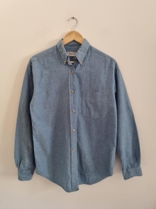 Kiabi decade jeansowa koszula oversize niebieska 34/36 