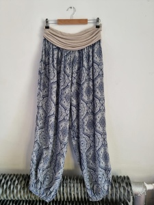 My hailys L 40 wiskozowe szerokie spodnie hippie indie etno 