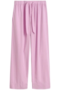 TEKLA 38 M poplin pants różowe purple pink spodnie piżamowe 