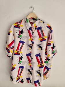 Krugel modell 44 XXL wiskozowa kolorowa koszula vintage 