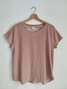 H&M bluzka w paski L bawełna basic 40 
