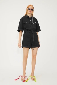 weekday czarny kombinezon S 36 rella denim jumpsuit 