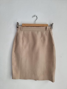 MAX MARA weekend M 38 beżowa spódnica lniana ołówkowa