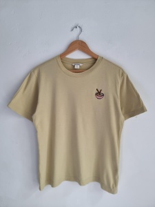 Monki t-shirt ramen bluzka XS żółta 34 