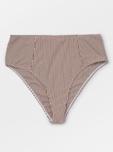 Becksöndergaard Figi bikini w kolorze brązowo-białym wysoki stan M 