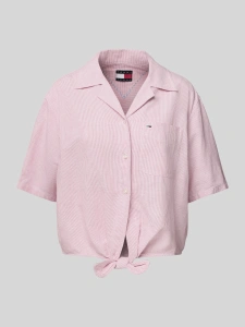 Tommy hilfiger L 40 krótka koszula pudełkowa w paski 