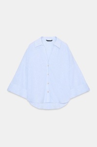 Zara biało niebieska koszula w paski L 40 oversize luźna
