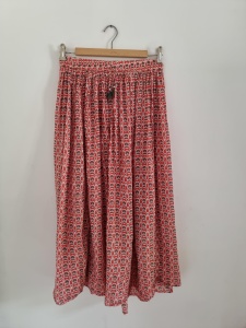 Długa spódnica XL hippie boho 42 na gumce 