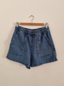 Granatowe jeansowe szorty M 38 