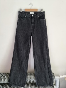 H&M edition M 38 czarne spodnie z przeszyciami 