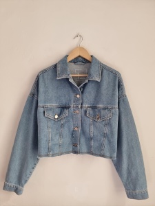 Katana jeansowa never denim M 38 krótka bawełna organiczna 