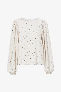 Bluzka selected femme wiskozowa 34 XS wiskoza w kropki 