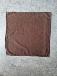 Brązowa lniana poszewka 50 x 50 cm H&M len bawełna
