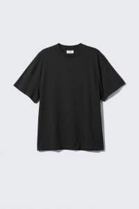 Weekday S czarny luźny t-shirt oversize unisex great t-shirt 