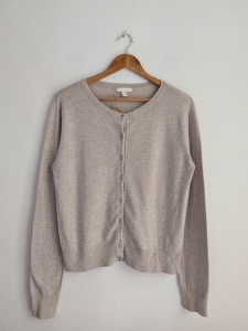 H&M wiskozowy sweter beżowy M 38 