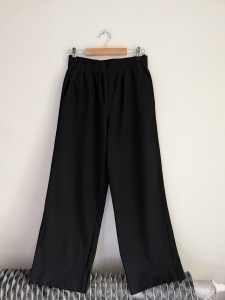 Czarne wełniane spodnie by malene birger S 36 wełna 