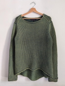 Sweter bawełniany zielony Pieszak L 40 