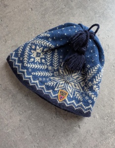Dale of norway niebieska wełniana czapka scandi unisex 