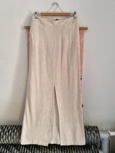 Vero Moda beżowa długa spódnica M 38 wiskoza len boho