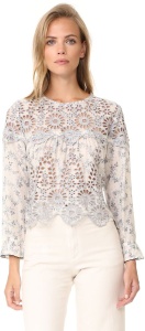 Ganni koronkowa koszula M /  L 40 emile lace wiskozowa 