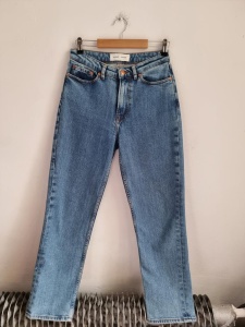 Samsoe Samsoe spodnie jeansowe proste  26/32 light ozone marble S 36 