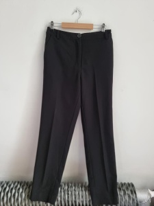 Stella Nova czarne spodnie garniturowe / eleganckie L 40 