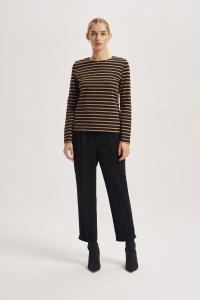 Ganni longsleeve oldspice jersey S bawełniana bluzka w paski 