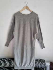 Szara wełniana sukienka cathrine hammel S/M wool merino wełna