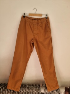Uniqlo karmelowe spodnie bawełniane S 36 unisex