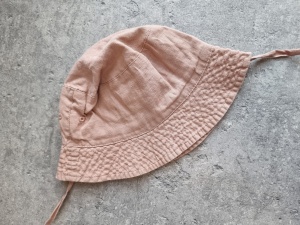 Lniany kapelusz 98 2-3y len h&m