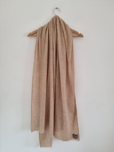 the himalaya cashmere szal beżowy kaszmirowy 