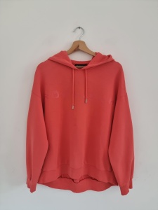 Röhnisch koralowa bluza z kapturem L 40 kangurka