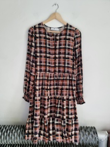 Arniesays wiskozowa sukienka  nadya plaid print M 38
