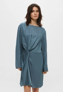 H&M wiskozowa sukienka z wiązaniem M / L drapowana koktajlowa