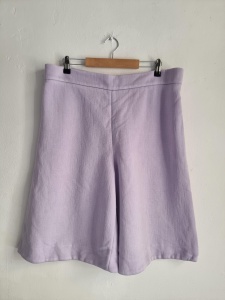 COS bermudy lawendowe 44 XXL cupro spodenki 